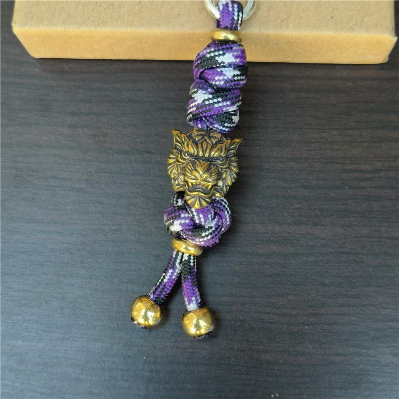 Tiger head brass pendant