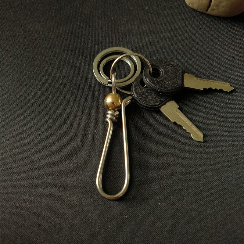 Hook round bead keychain