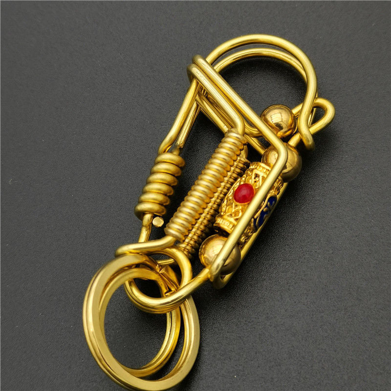 Prayer Roller Brass Keychain