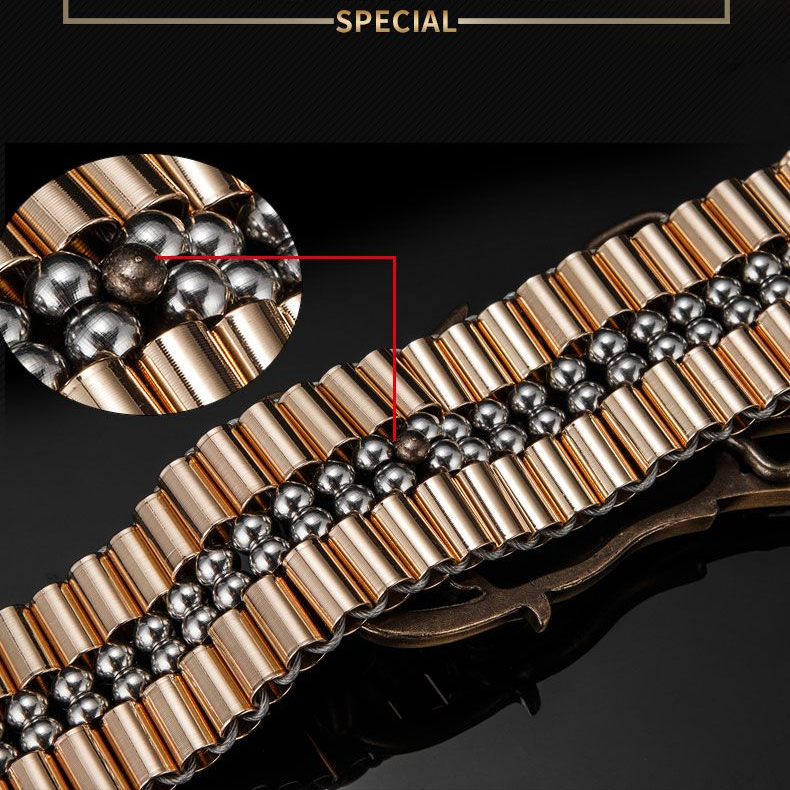 Handmade Metallic Belt (Brass + Steel Bead)
