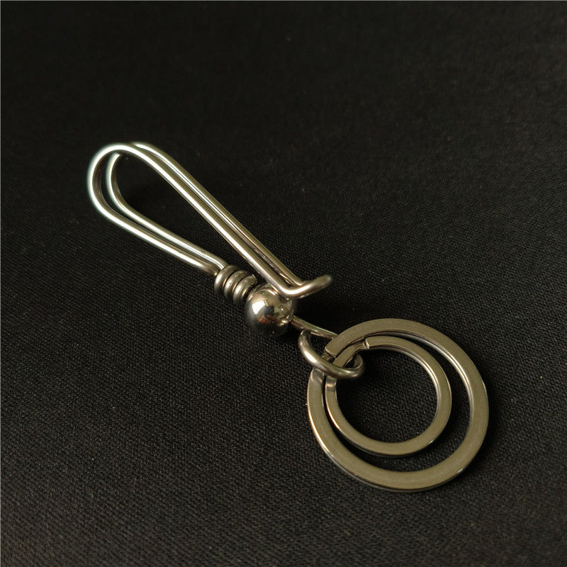 Hook round bead keychain