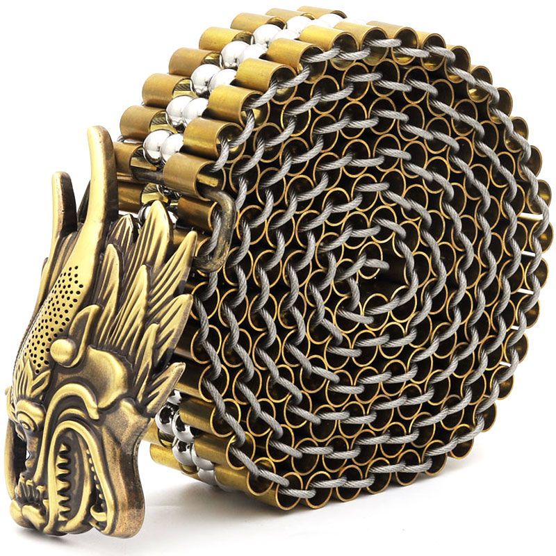 Handmade Metallic Belt (Brass + Steel Bead)