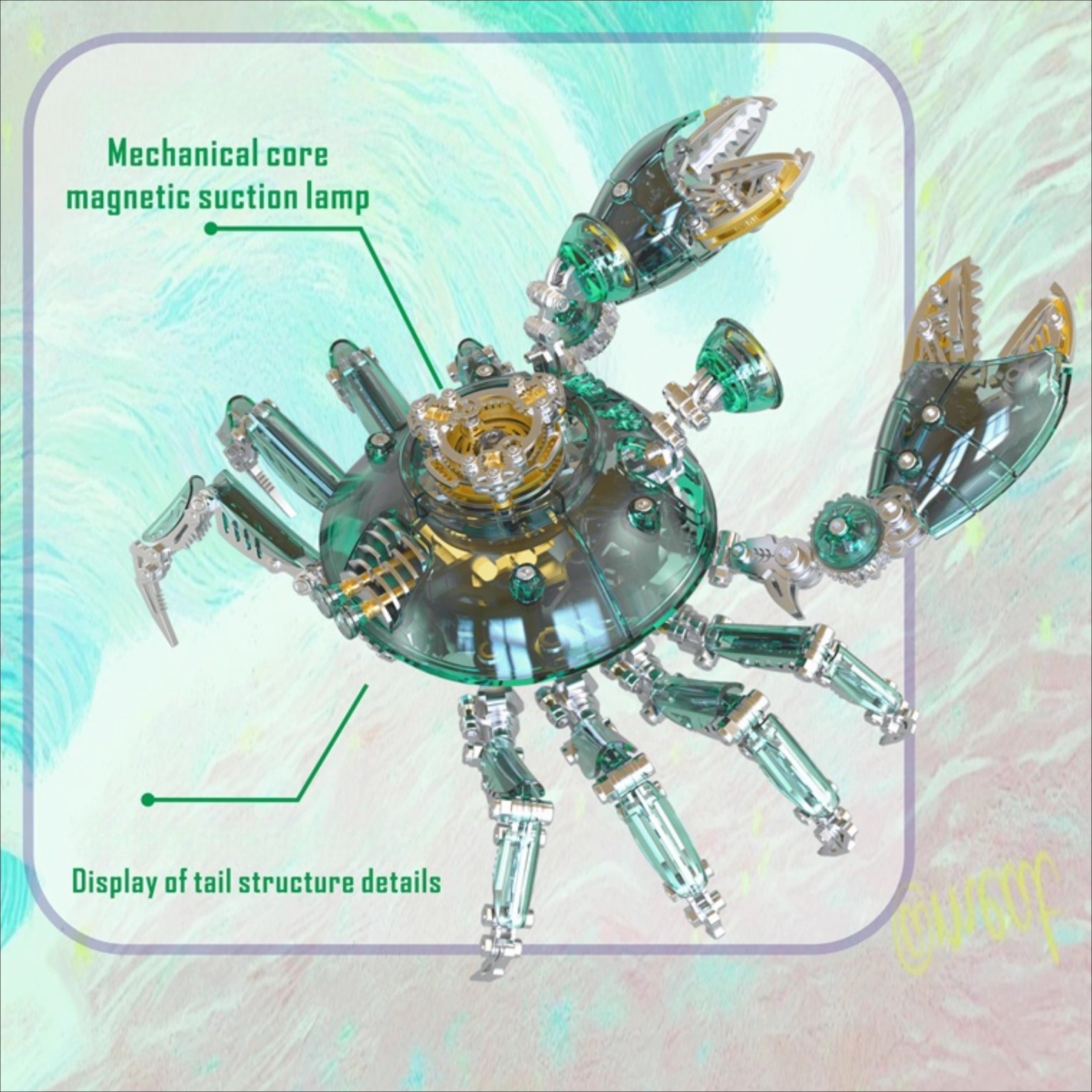 3D Metal Mechanical Crab Puzzle Kit