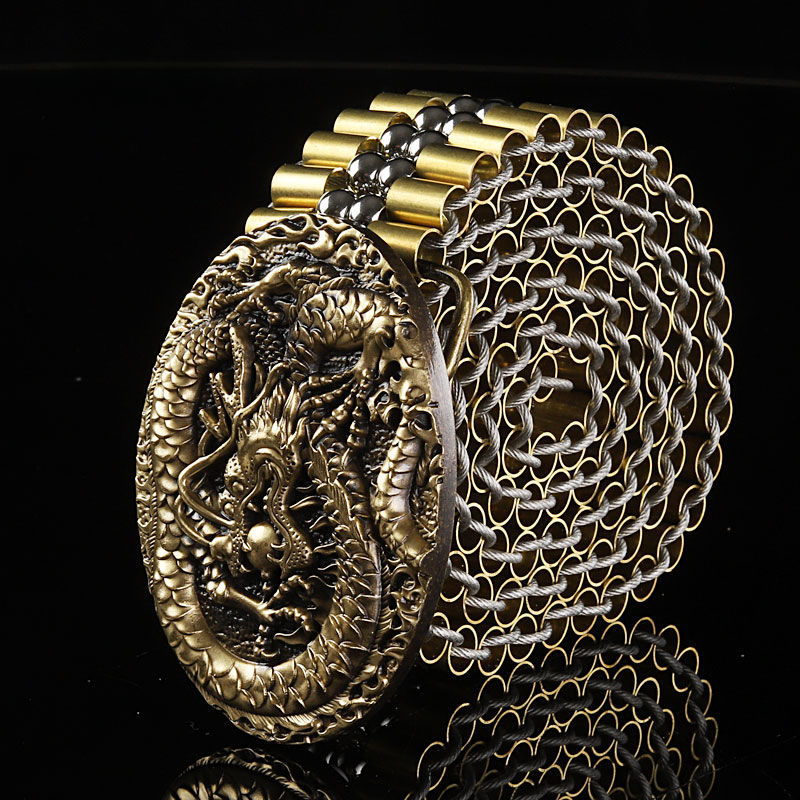 Handmade Metallic Belt (Brass + Steel Bead)