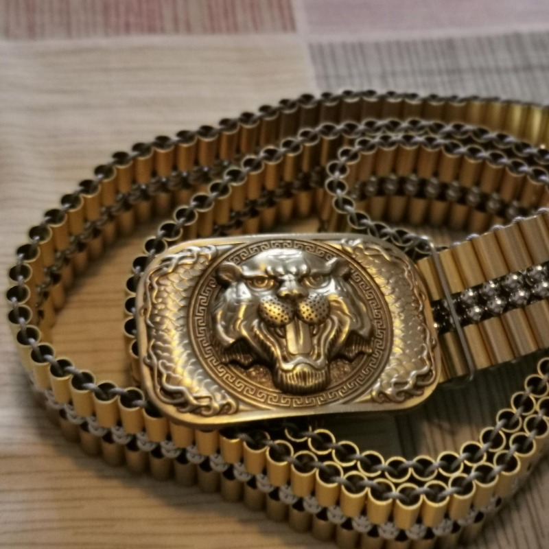 Handmade Metallic Belt (Brass + Steel Bead)