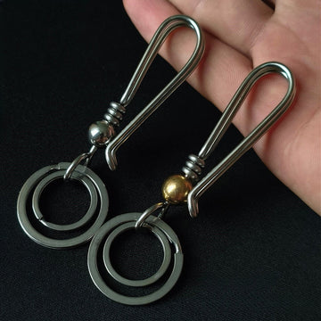 Hook round bead keychain