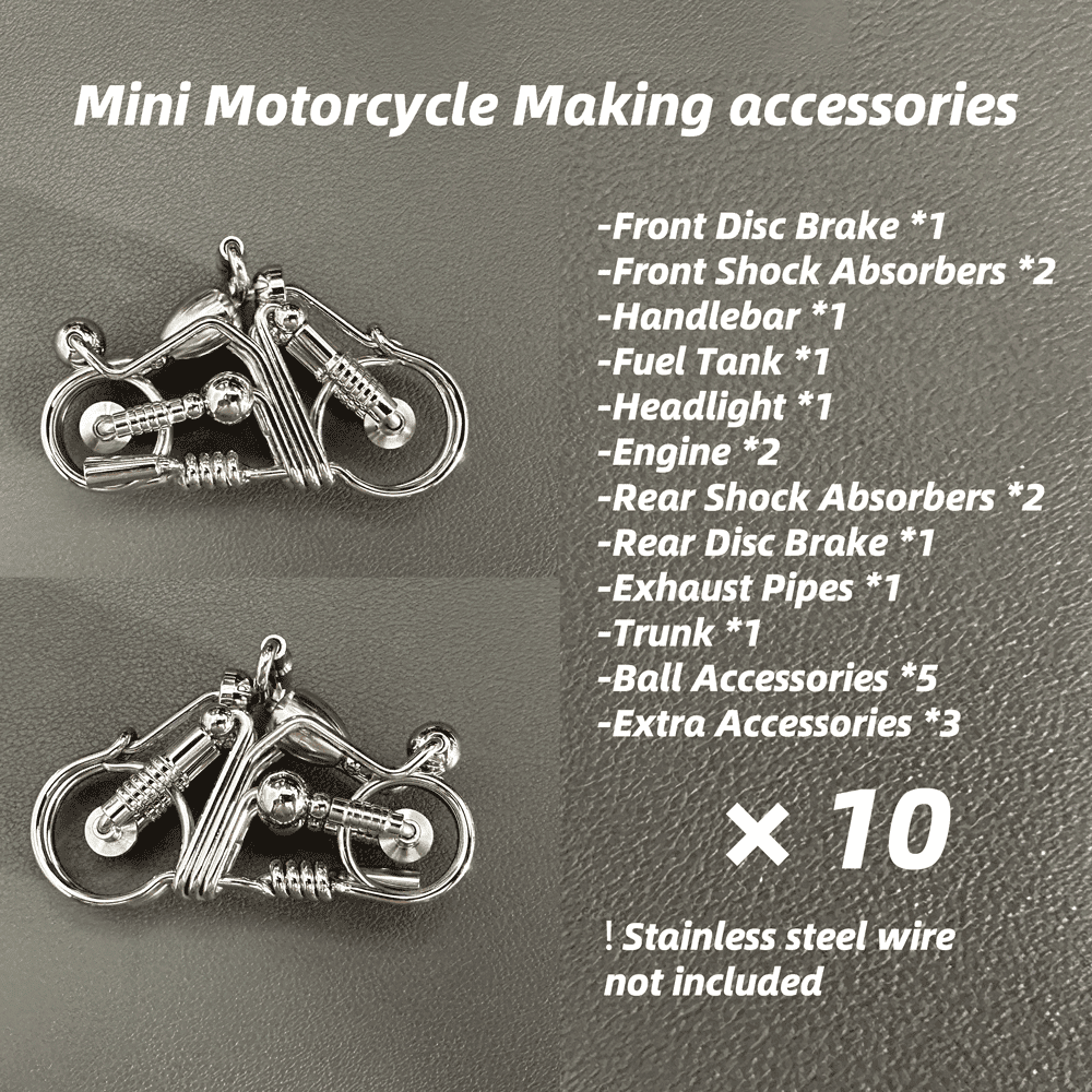 Mini Motorcycle Making Accessories Kit (Stainless steel wire  not included)