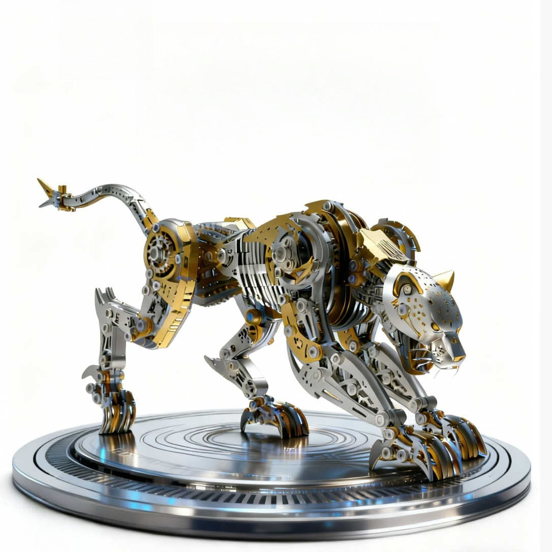 Mechanical Leopard 3D Metal Puzzle Kit