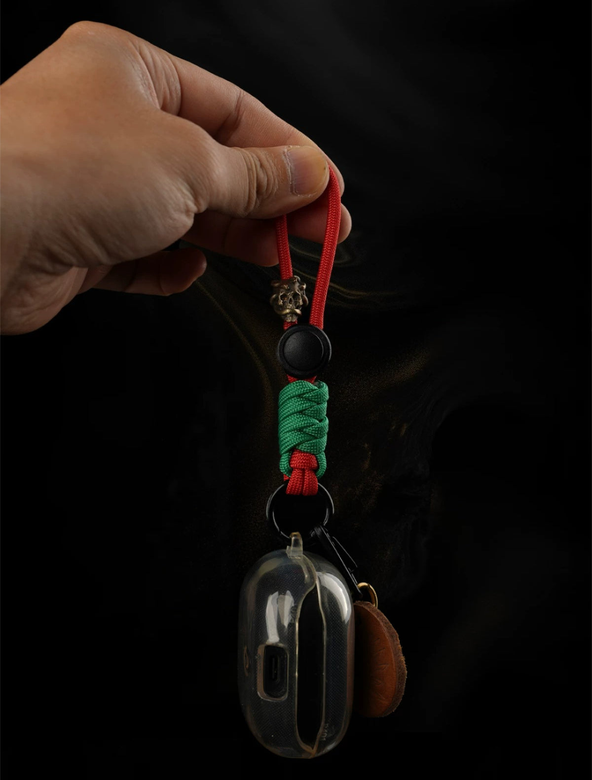 Handmade Skull Bead Paracord Lanyard