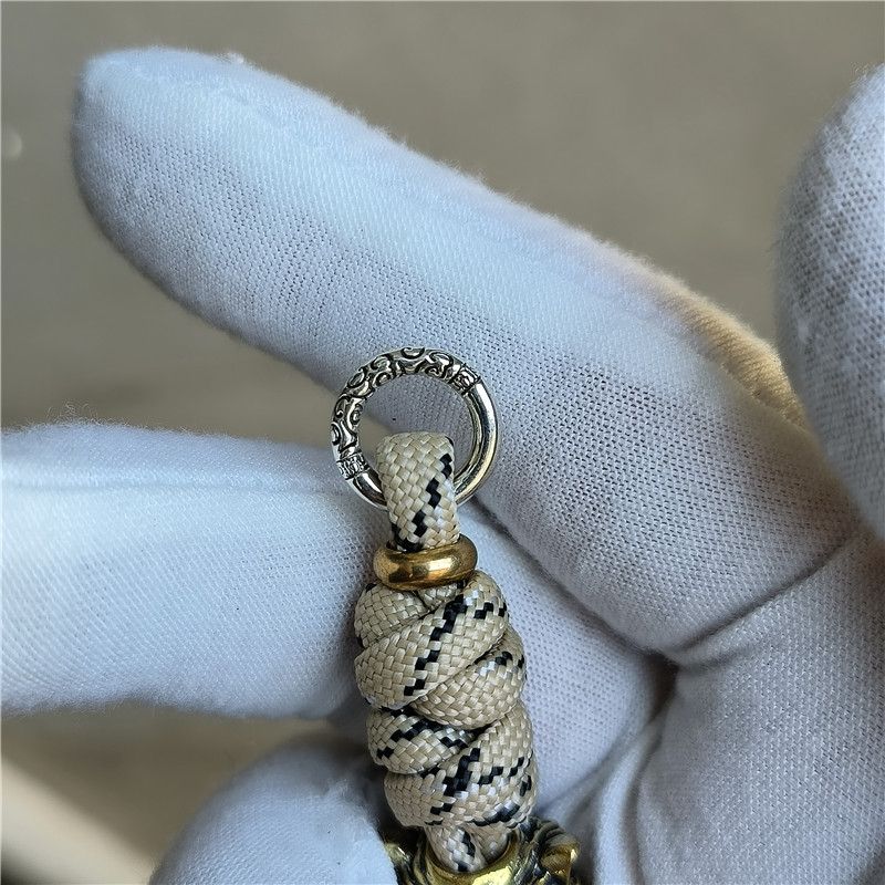 Tiger head brass pendant
