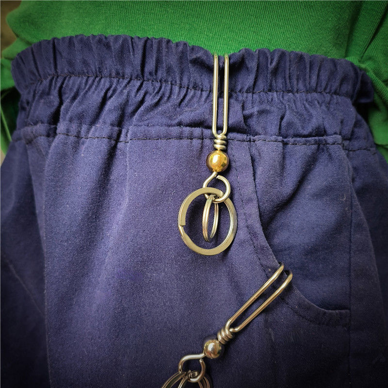 Hook round bead keychain