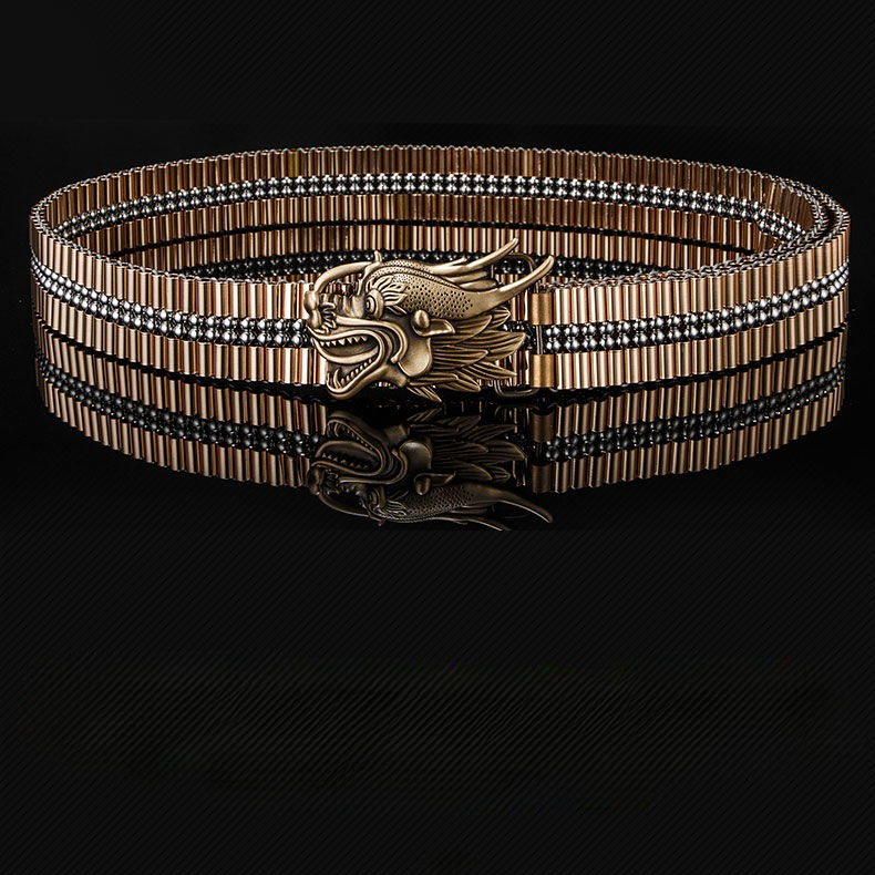 Handmade Metallic Belt (Brass + Steel Bead)