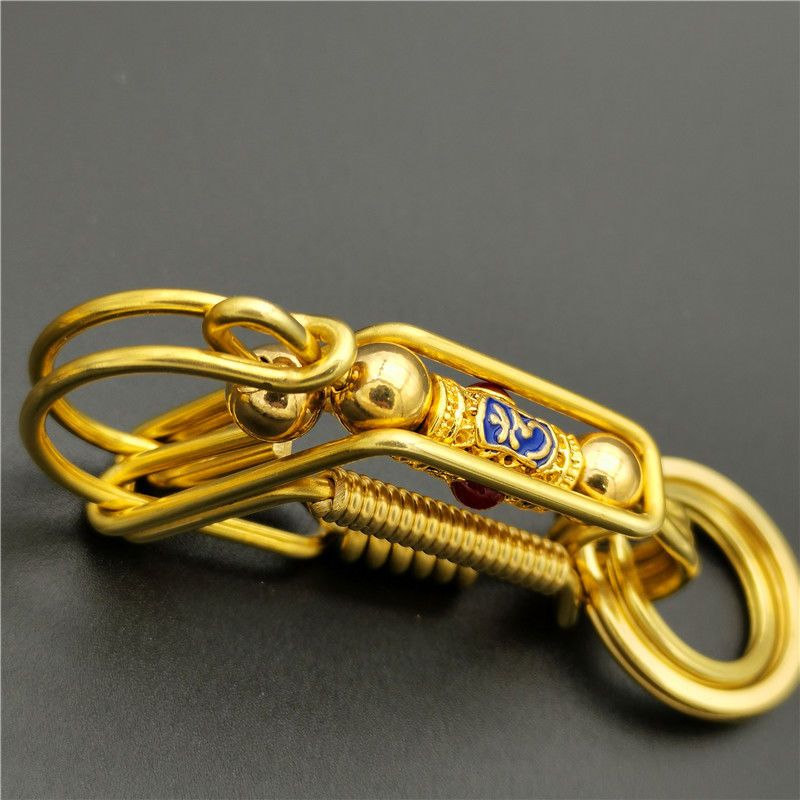 Prayer Roller Brass Keychain