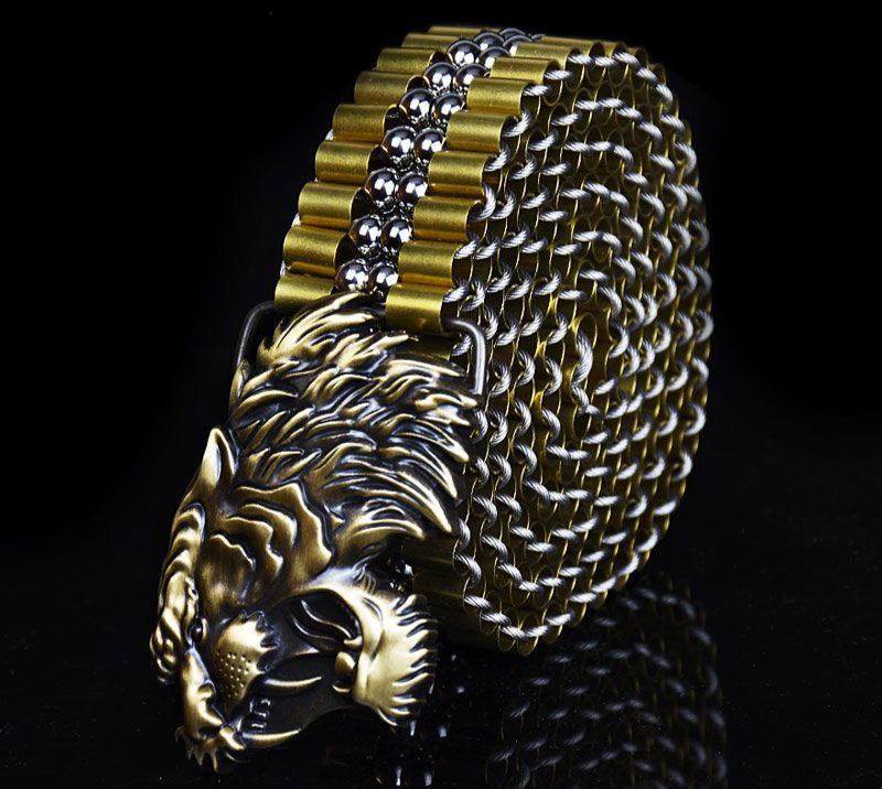 Handmade Metallic Belt (Brass + Steel Bead)