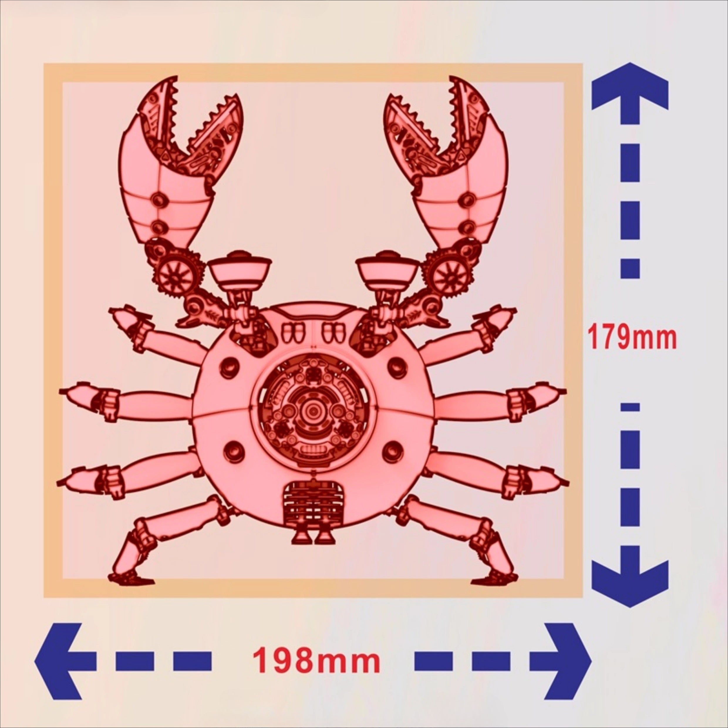 3D Metal Mechanical Crab Puzzle Kit