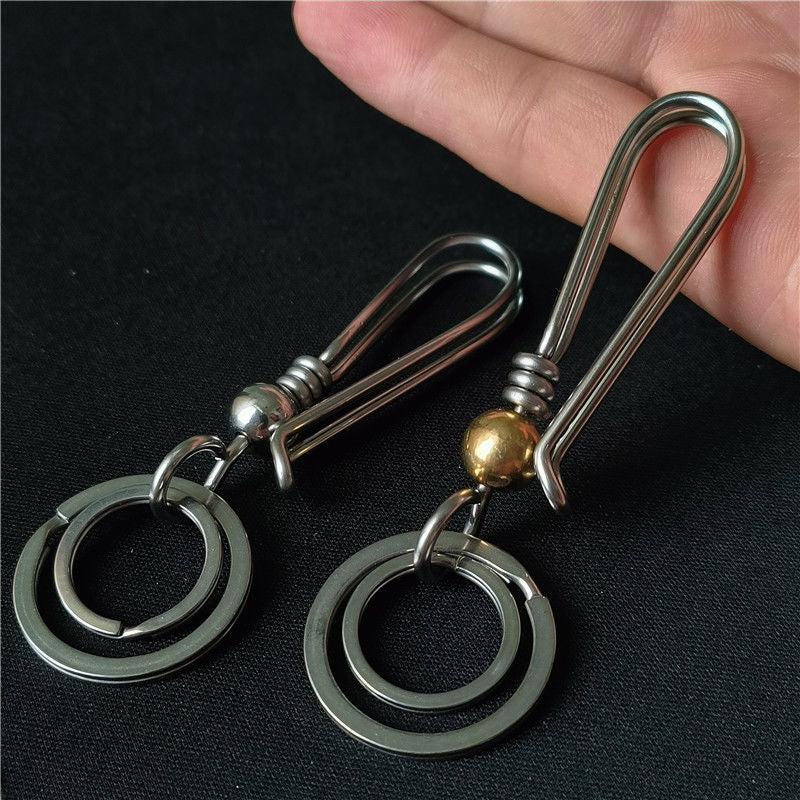 Hook round bead keychain
