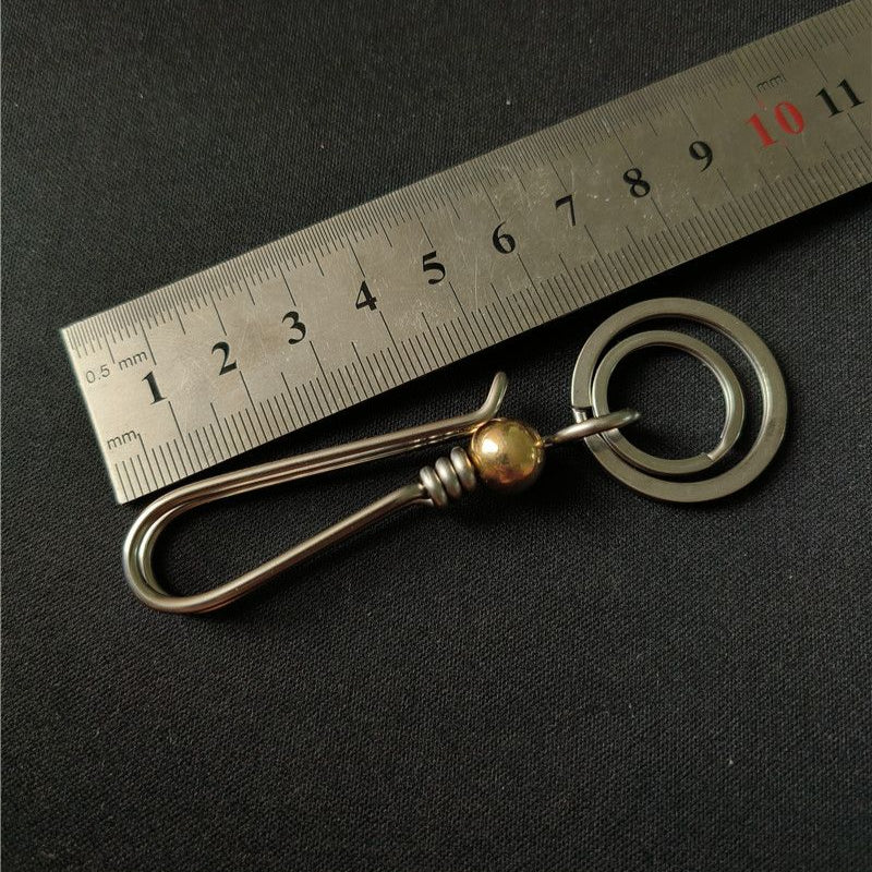 Hook round bead keychain