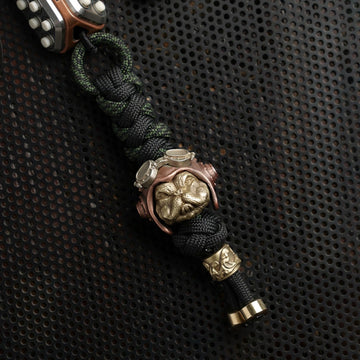 Handmade Steampunk Aviator Dog Paracord Pendant