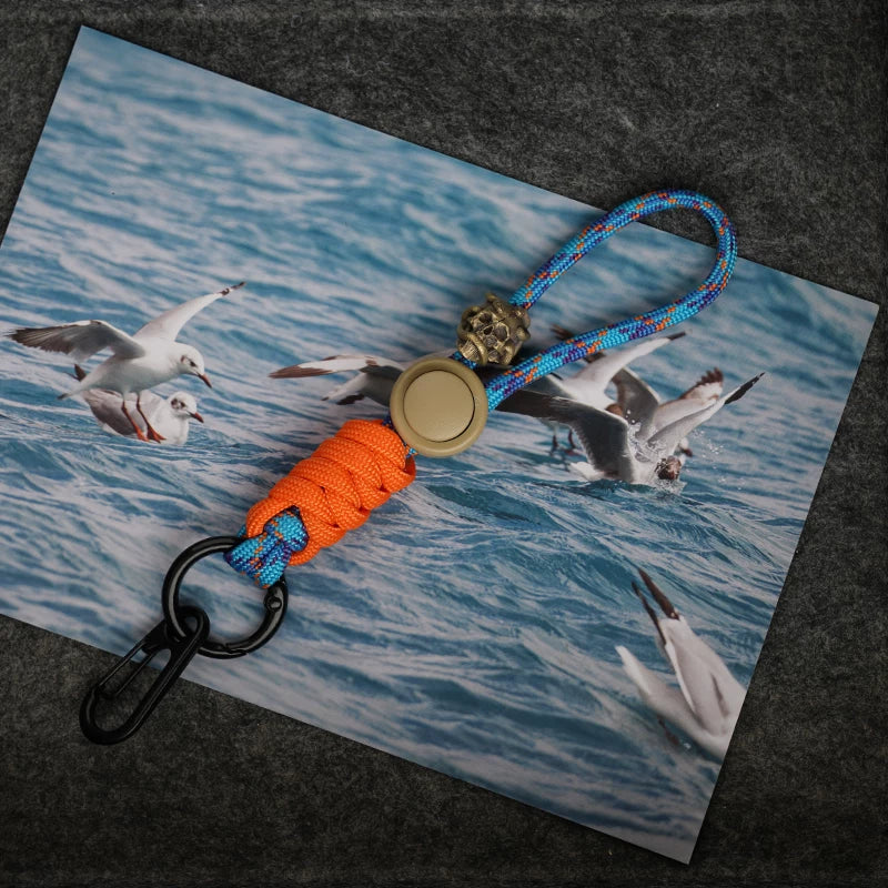 Handmade Skull Bead Paracord Lanyard