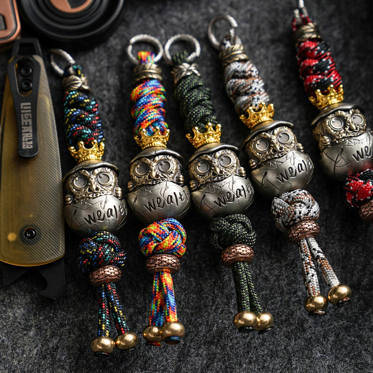 Handmade Hatching Owl Paracord Pendant