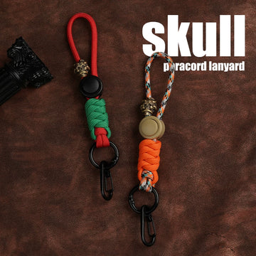 Handmade Skull Bead Paracord Lanyard