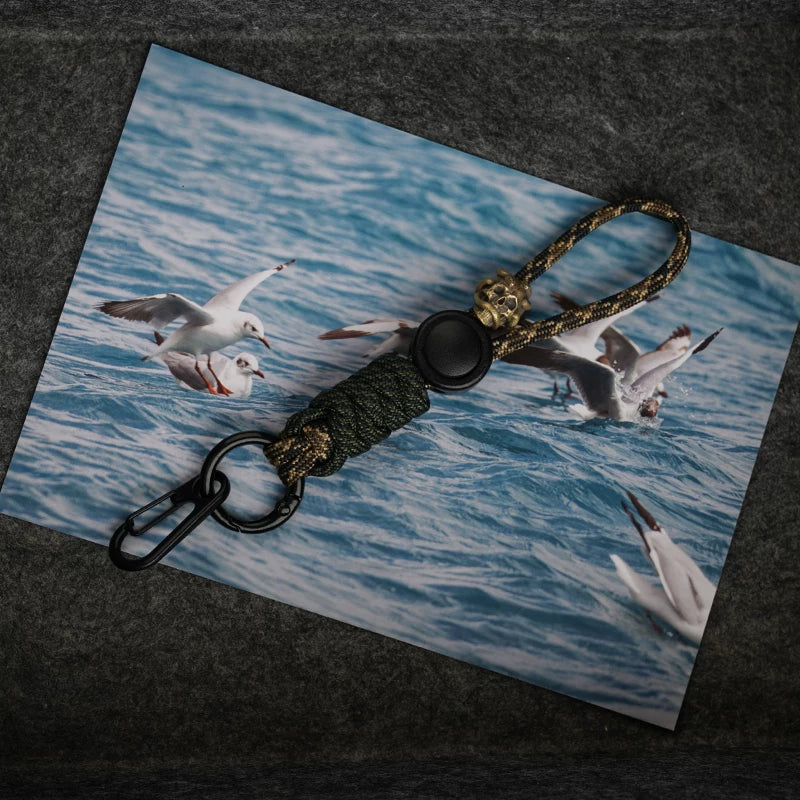 Handmade Skull Bead Paracord Lanyard