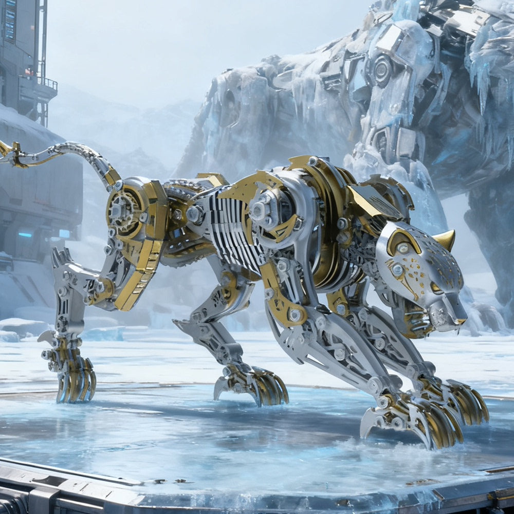 Mechanical Leopard 3D Metal Puzzle Kit