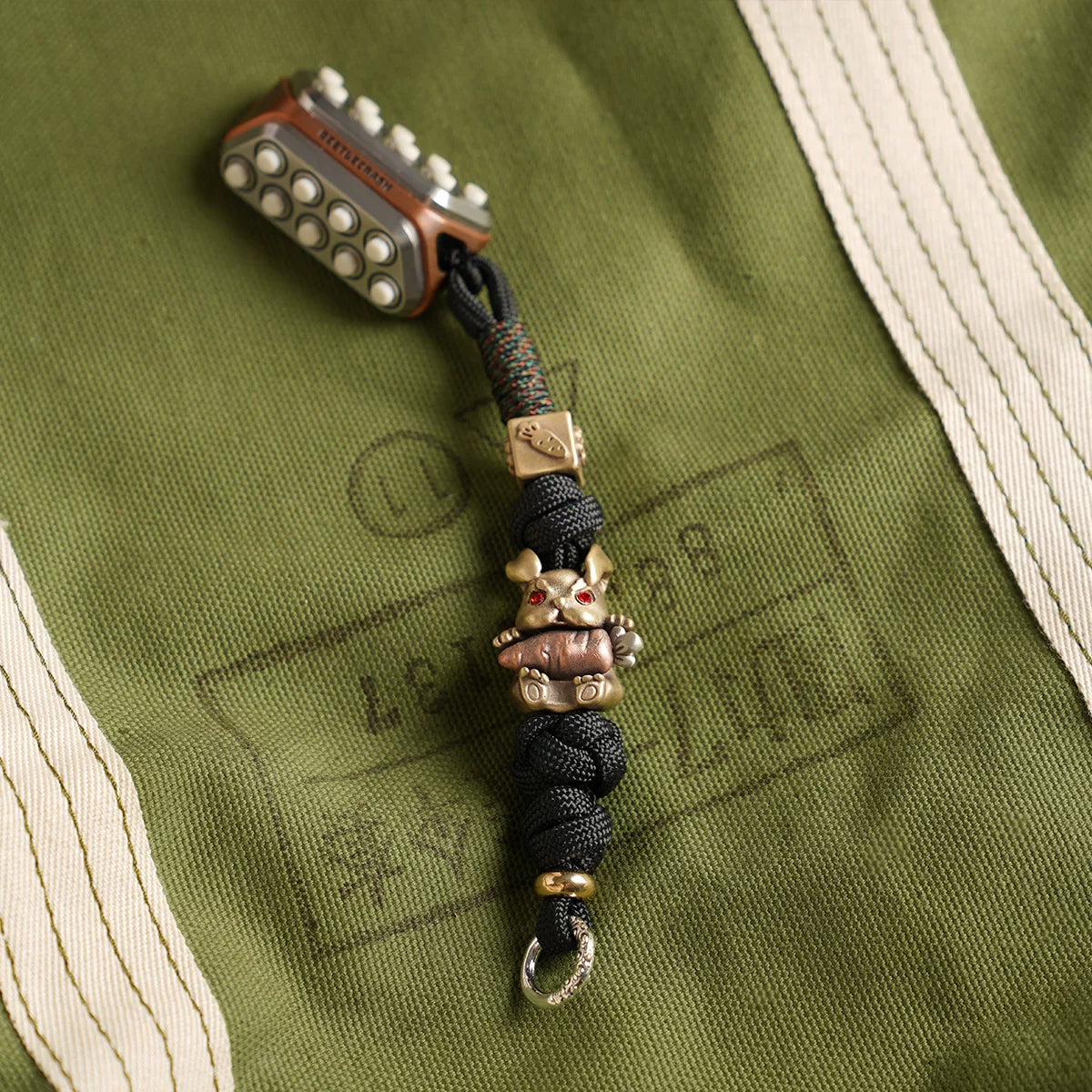 Handmade Angry Rabbit Paracord EDC Lanyard