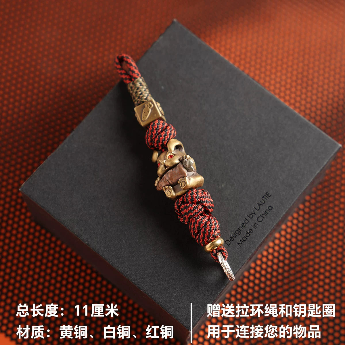 Handmade Angry Rabbit Paracord EDC Lanyard