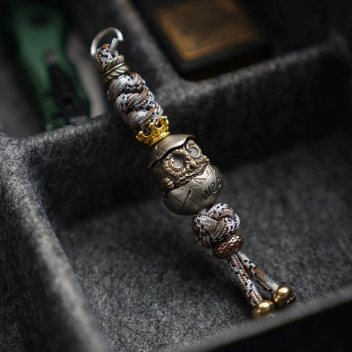Handmade Hatching Owl Paracord Pendant