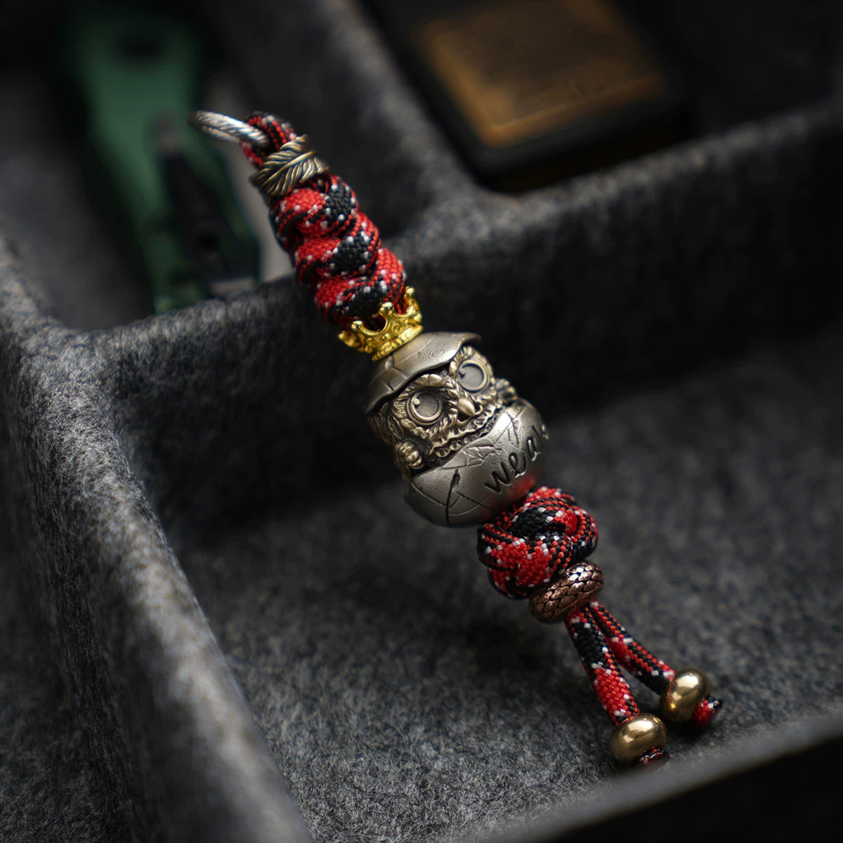 Handmade Hatching Owl Paracord Pendant