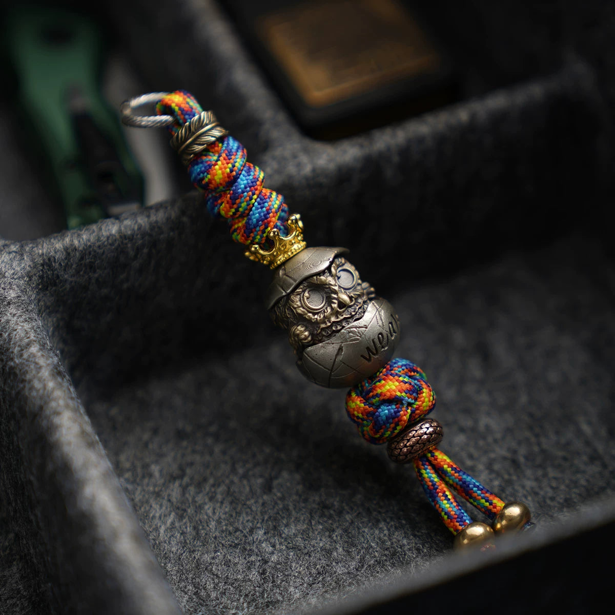 Handmade Hatching Owl Paracord Pendant