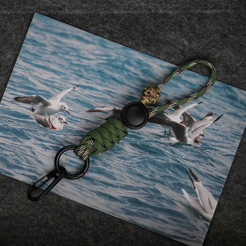Handmade Skull Bead Paracord Lanyard