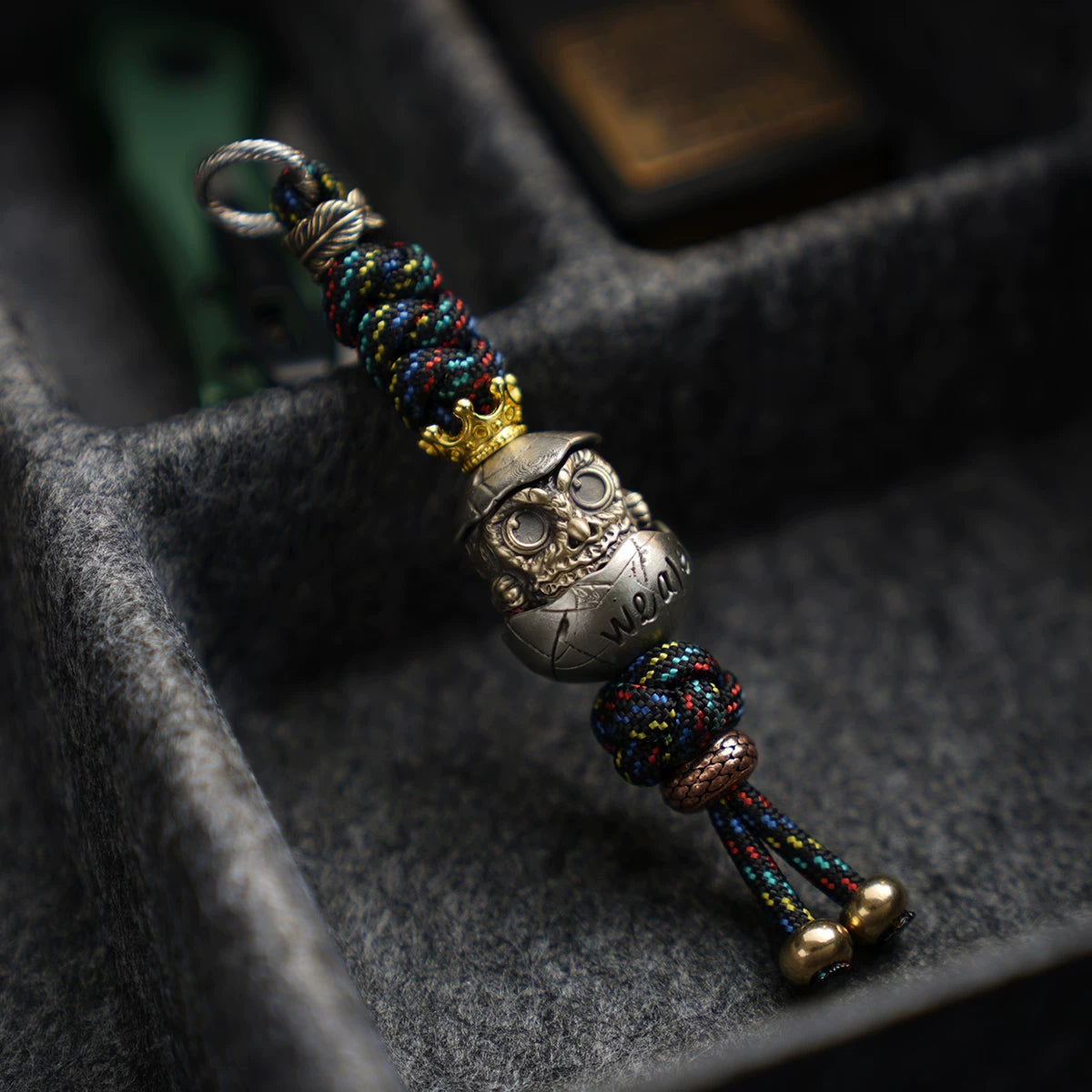 Handmade Hatching Owl Paracord Pendant
