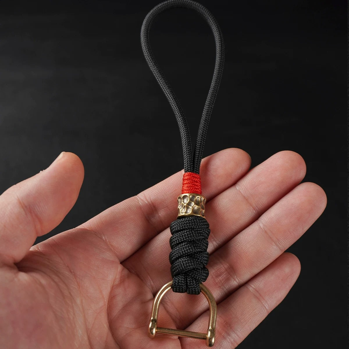 Handmade Brass Paracord EDC Keychain