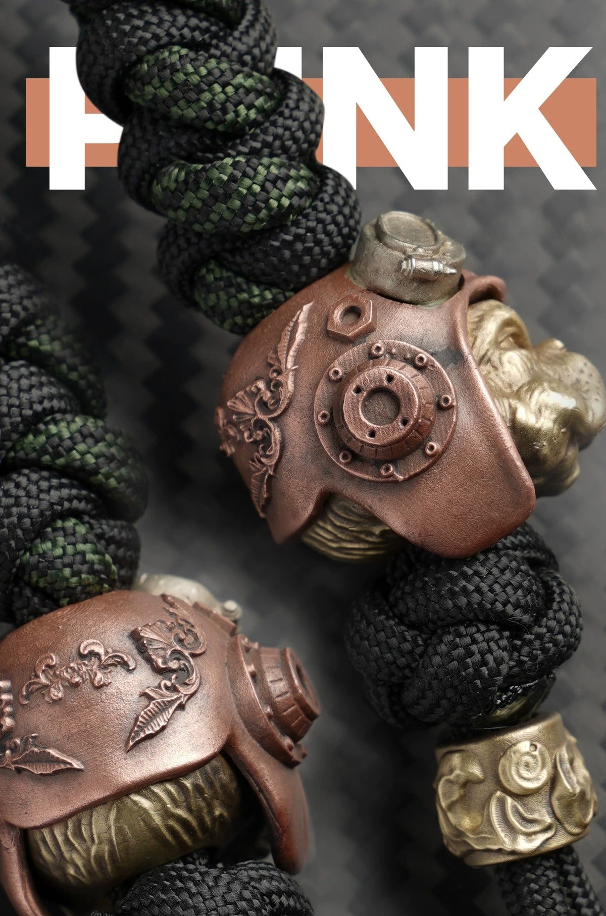 Handmade Steampunk Aviator Dog Paracord Pendant