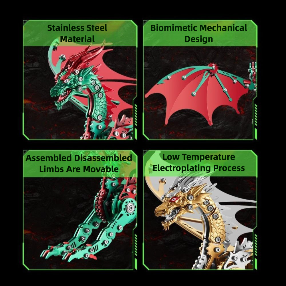 Mechanical Pterosaur 3D Metal Puzzle Kit