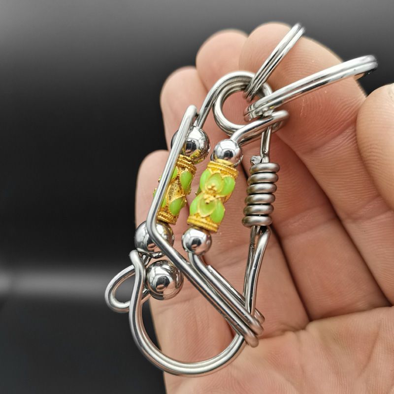 Luminous rotary steel ball keychain