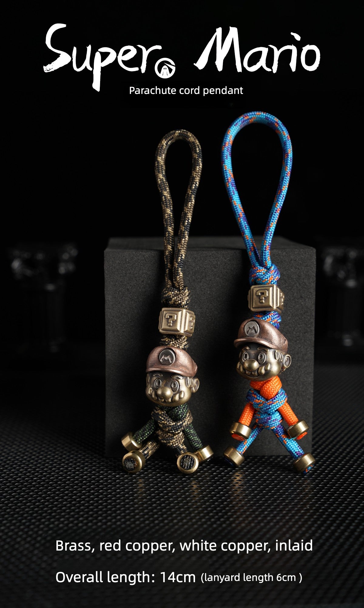 Handmade Mario Paracord EDC Pendant