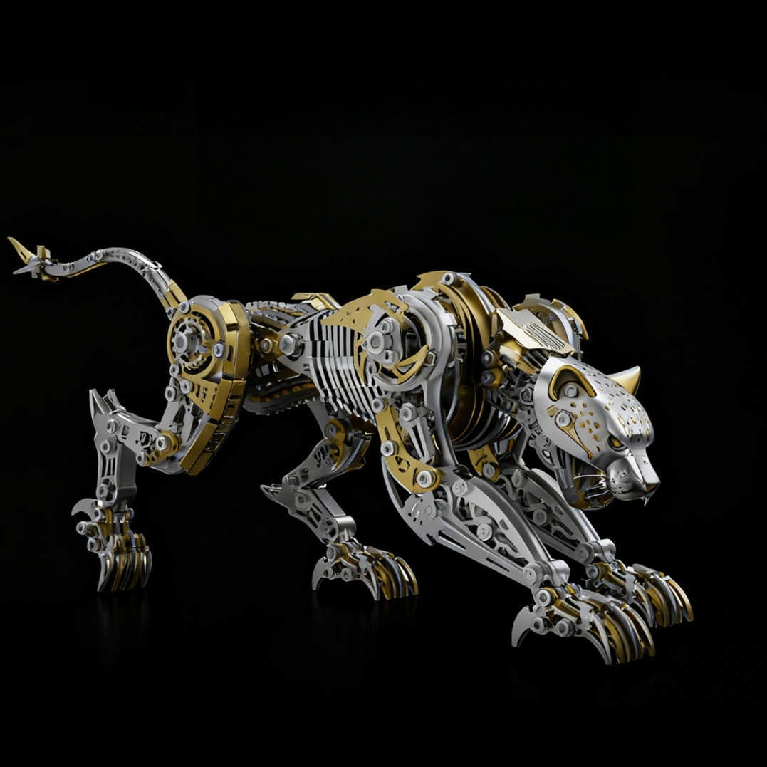 Mechanical Leopard 3D Metal Puzzle Kit
