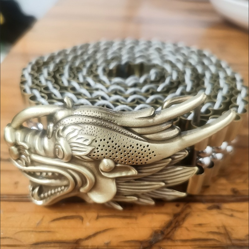 Handmade Metallic Belt (Brass + Steel Bead)