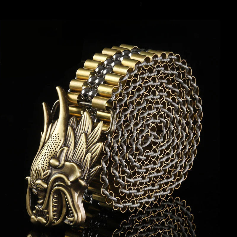 Handmade Metallic Belt (Brass + Steel Bead)