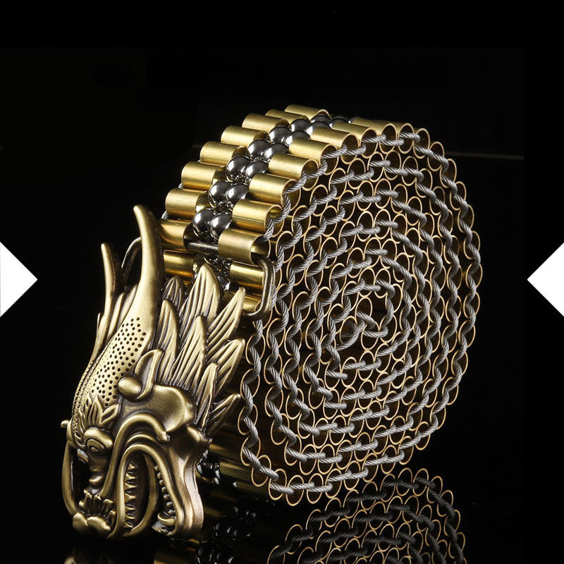 Handmade Metallic Belt (Brass + Steel Bead)