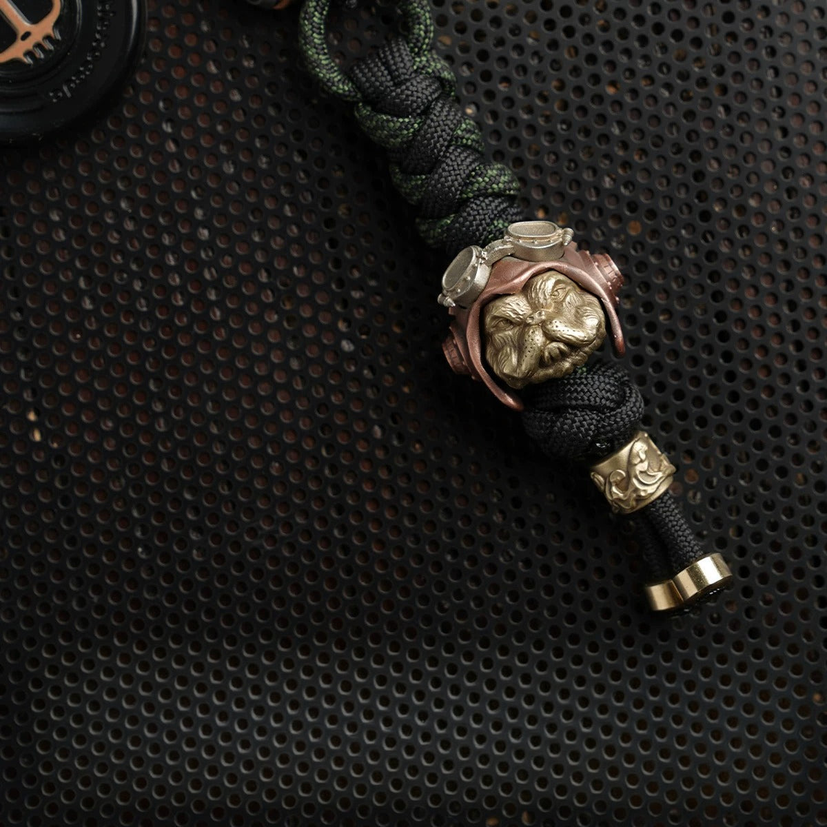Handmade Steampunk Aviator Dog Paracord Pendant