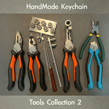 Handmade keychain making tools collection