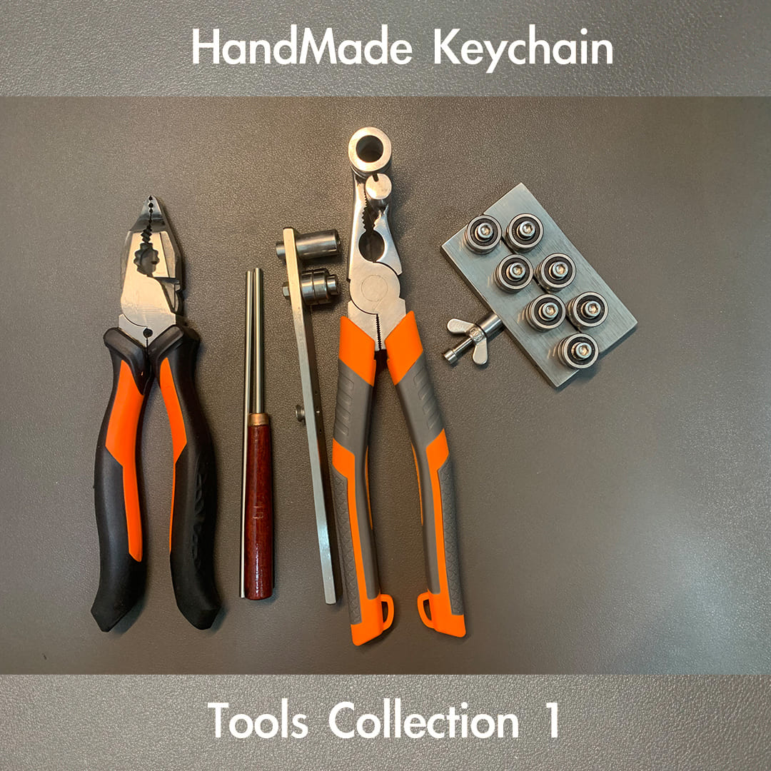Handmade keychain making tools collection