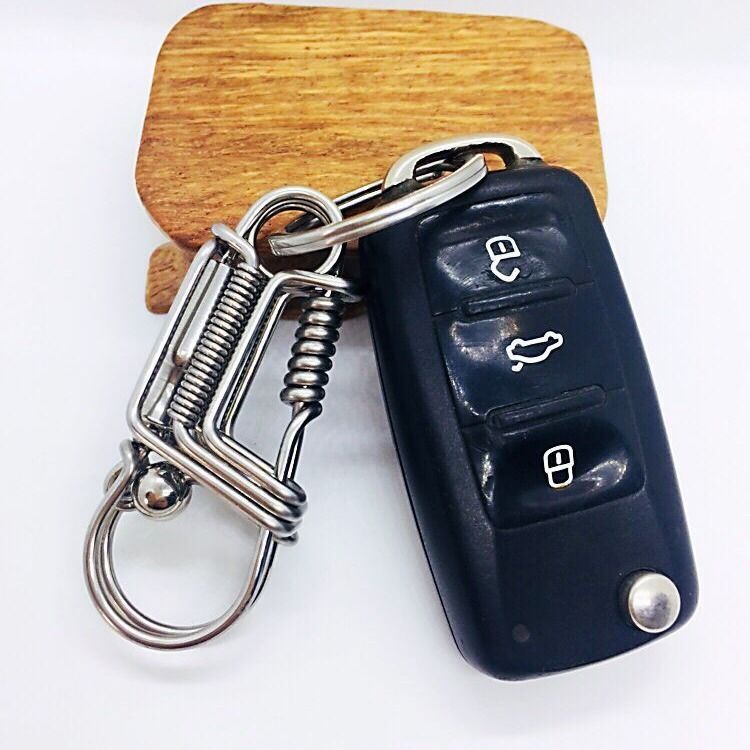 Vase Handmade Keychain [Steel & Brass]