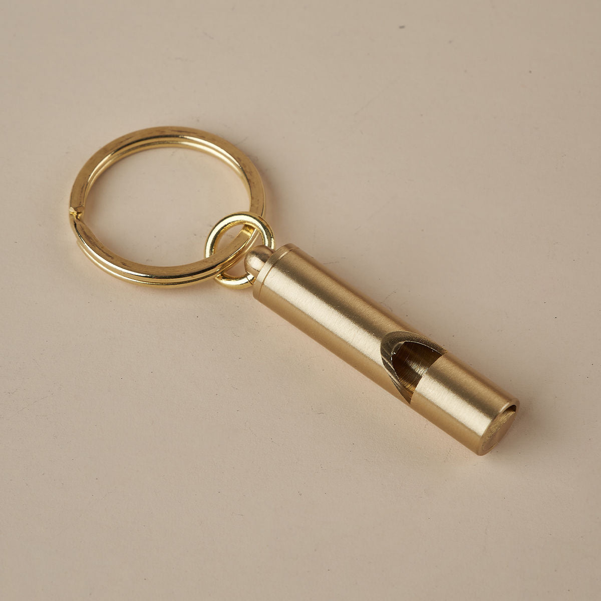 Brass whistle keychain pendant