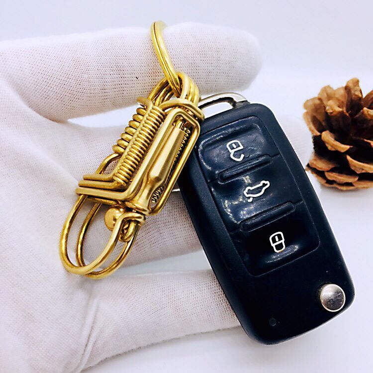 Vase Handmade Keychain [Steel & Brass]