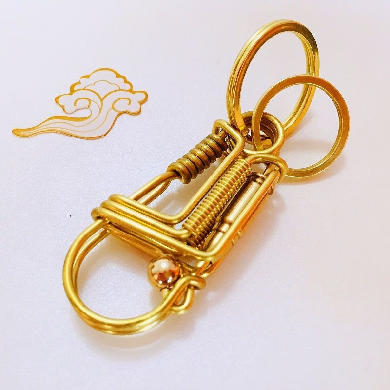 Bullet Handmade Wire Keychain Gift [Steel & Brass]